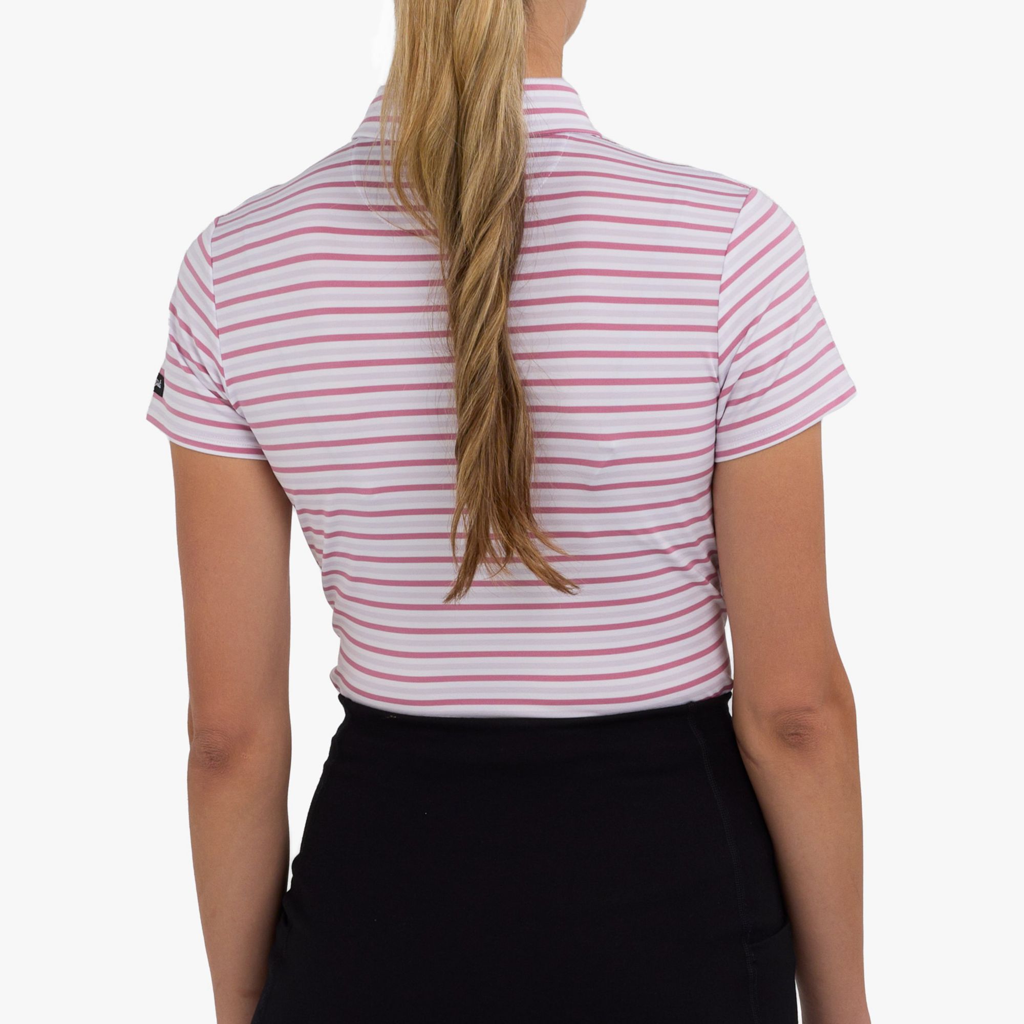Bad Birdie Women's Striped Short Sleeve Core Performance Golf Polo product image