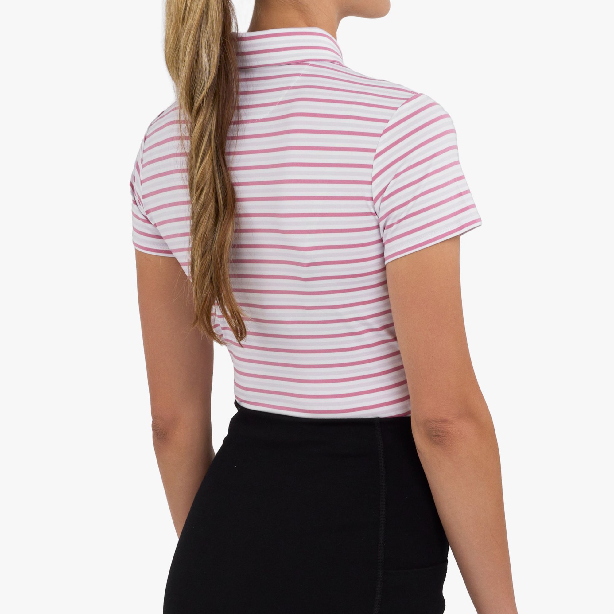 Bad Birdie Women's Striped Short Sleeve Core Performance Golf Polo product image