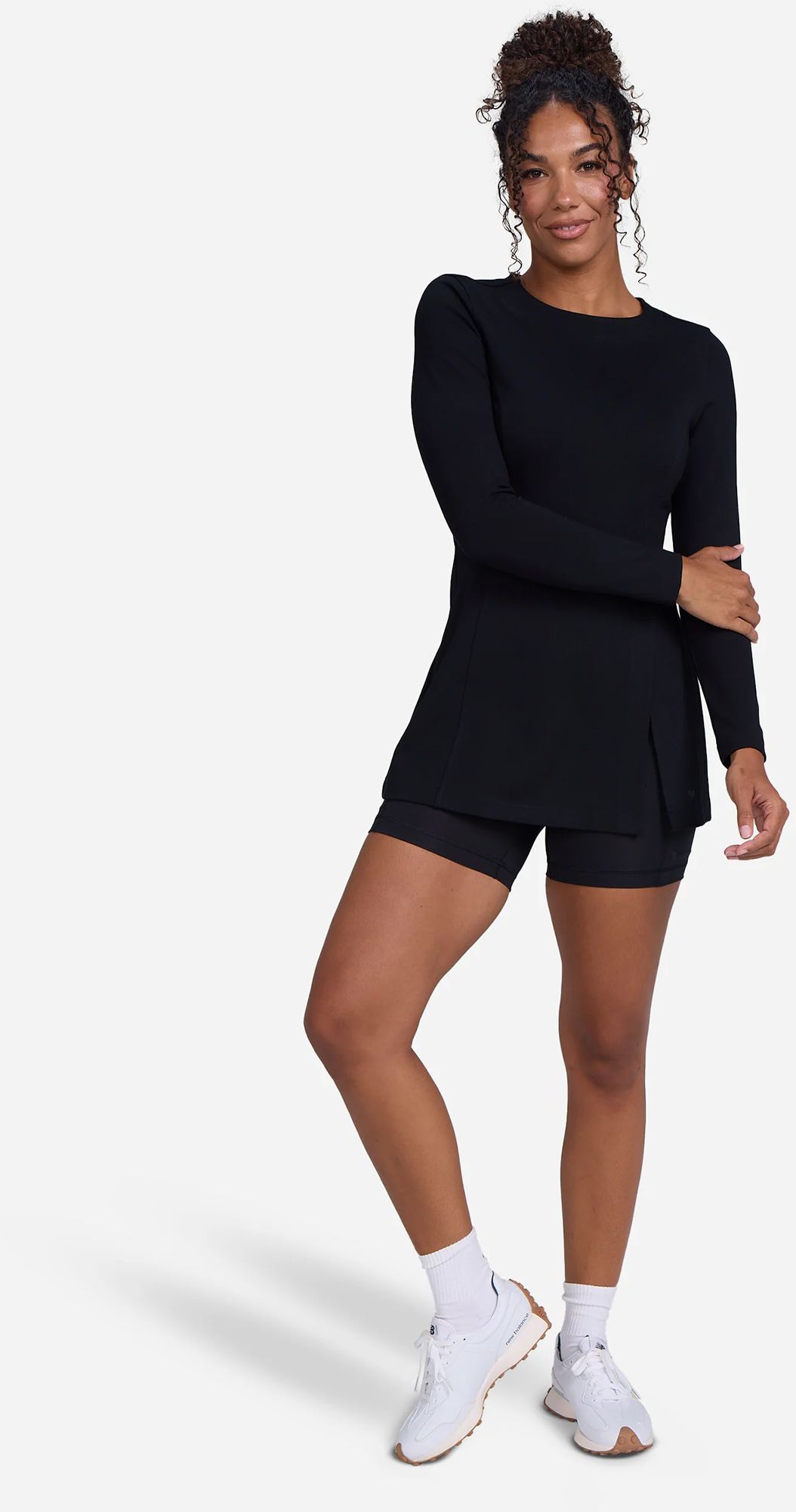 Bad Birdie Women's Long Sleeve High Slit Golf Tunic Dress product image