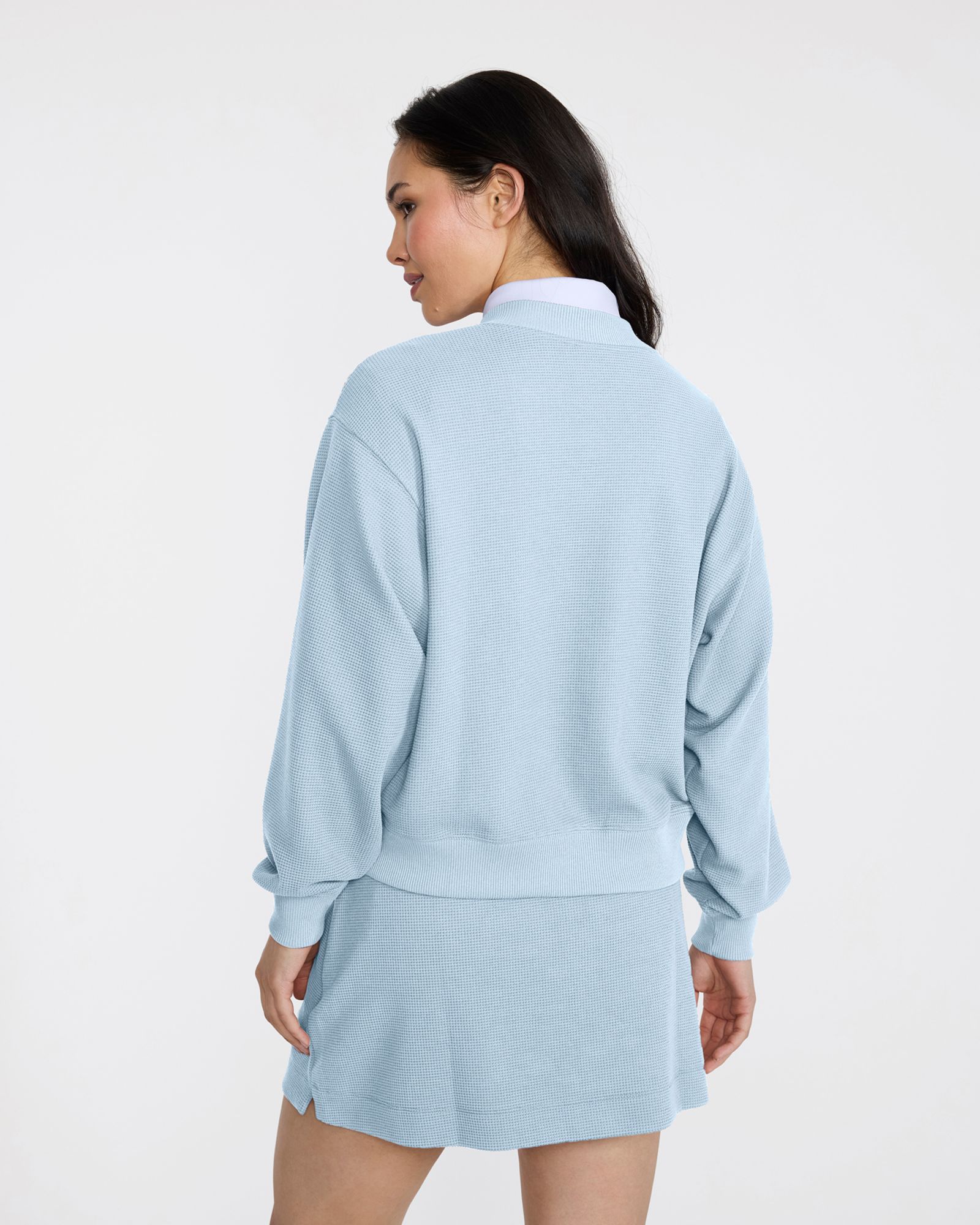Bad Birdie Women's Waffle V-Neck Long Sleeve Golf Pullover product image