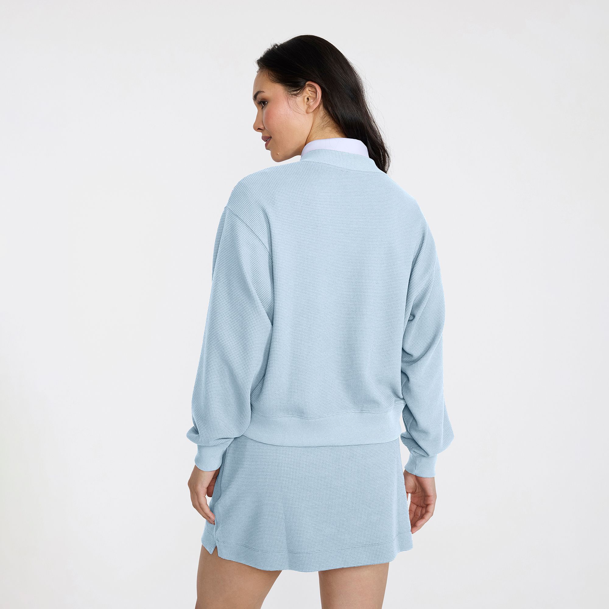 Bad Birdie Women's Waffle V-Neck Long Sleeve Golf Pullover product image