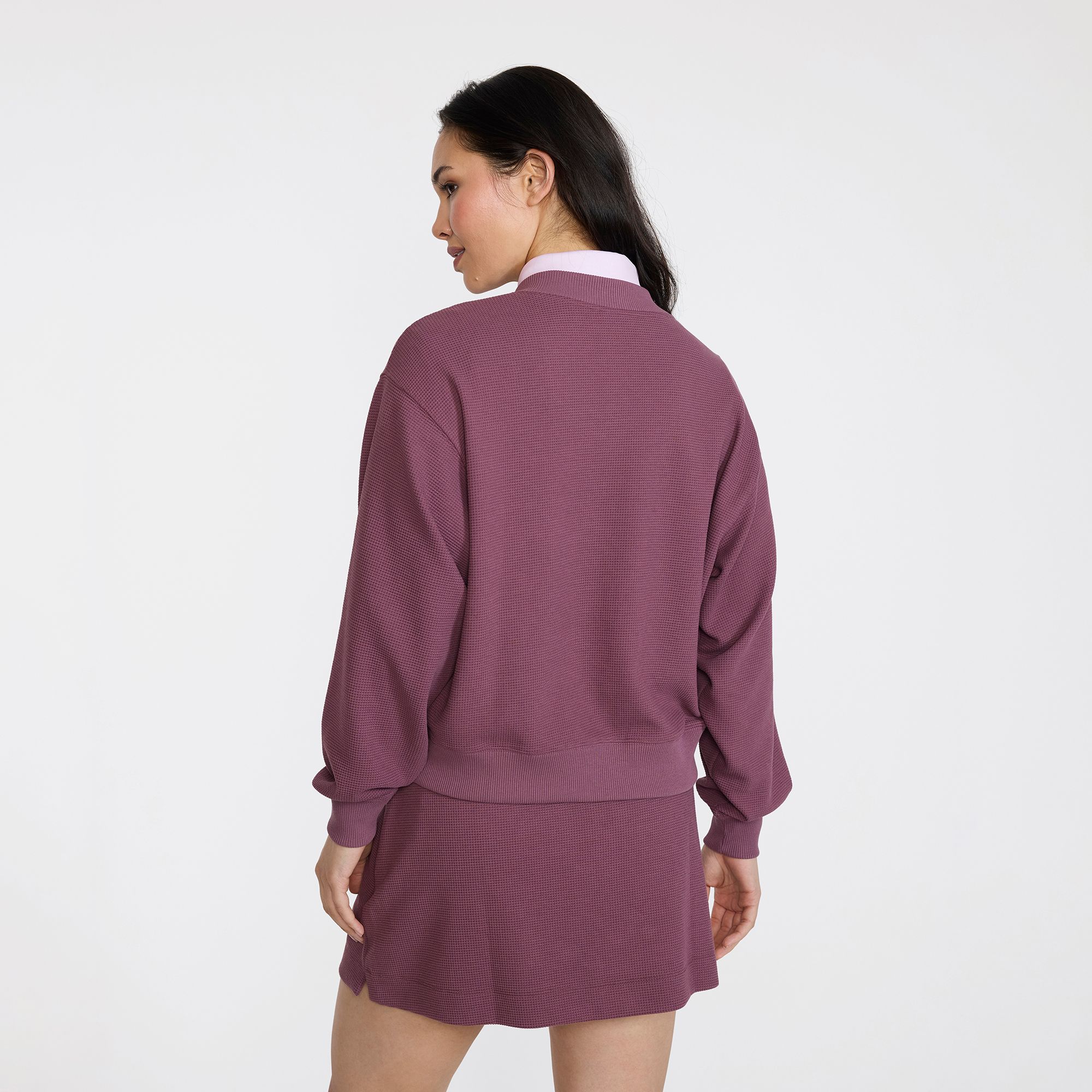 Bad Birdie Women's Waffle V-Neck Long Sleeve Golf Pullover product image