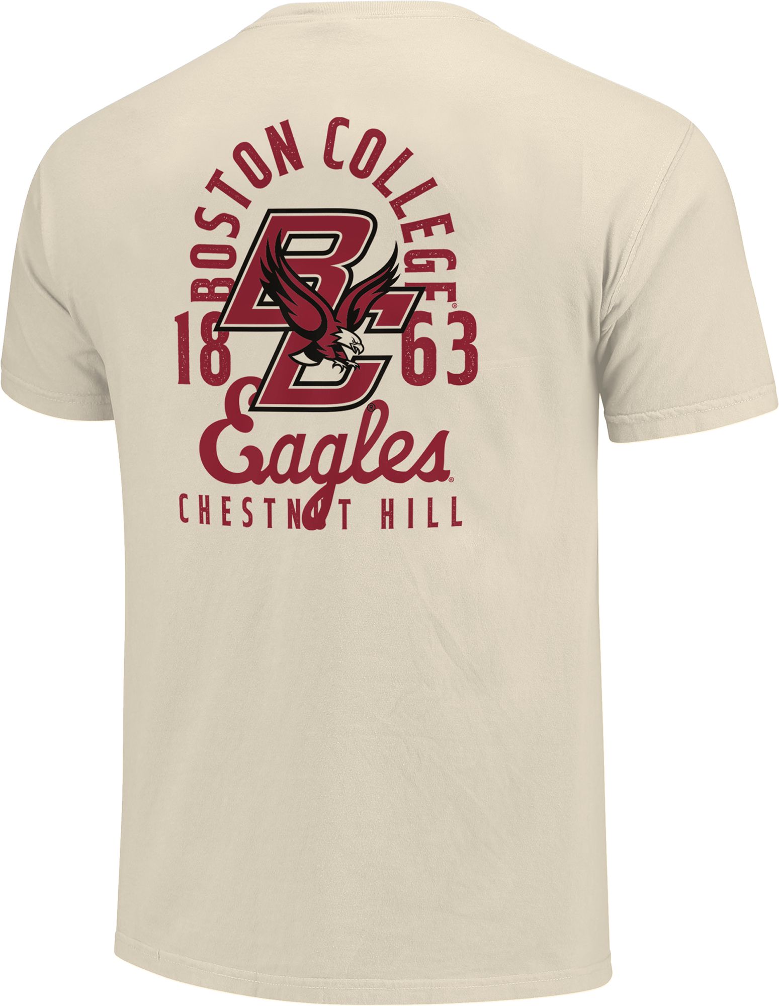 Image One Men's Boston College Eagles Ivory Mascot T-Shirt product image