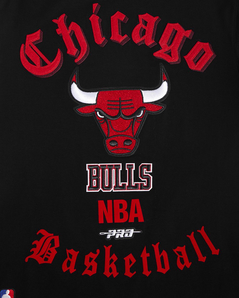 Pro Standard Men's Chicago Bulls Black Old English Short Sleeve T-Shirt product image