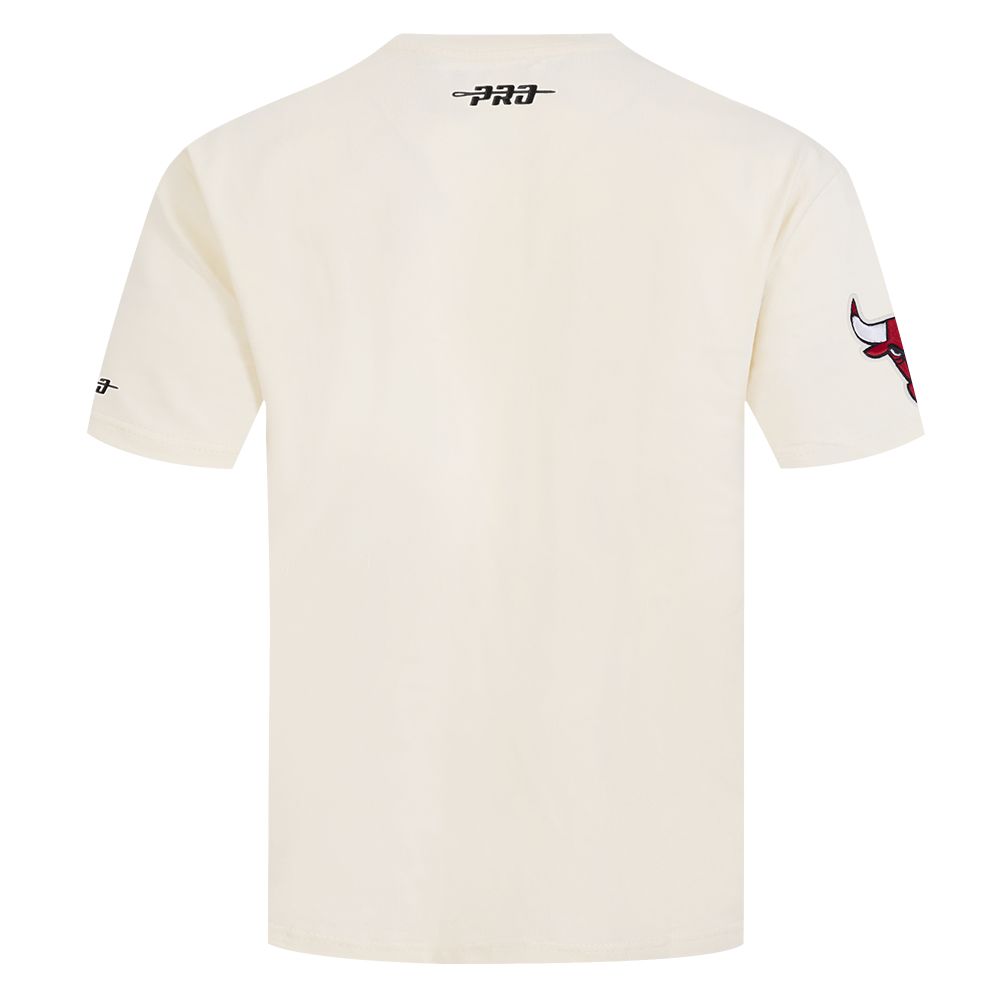 Pro Standard Men's Chicago Bulls Off White Script Drop Shoulder T-Shirt product image