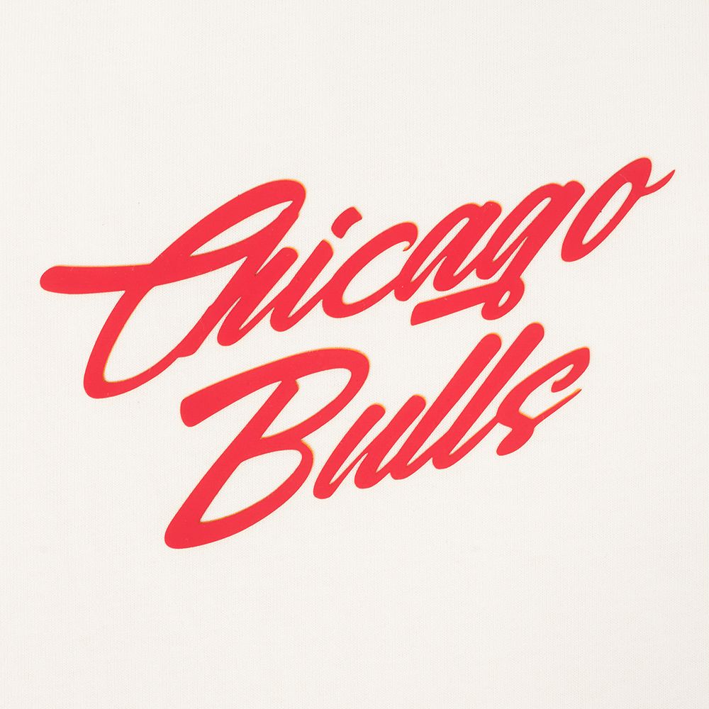 Pro Standard Men's Chicago Bulls Off White Script Drop Shoulder T-Shirt product image
