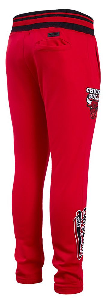 Pro Standard Men's Chicago Bulls Red Script Tail Rib Fleece Sweatpantss product image