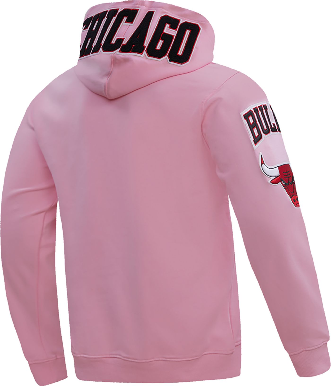 Pro Standard Men s Chicago Bulls Pink Chenille Pullover Hoodie Dick s Sporting Goods