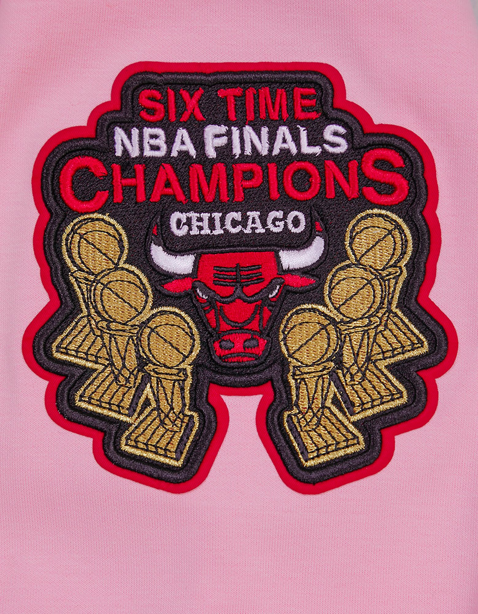 Pro Standard Men's Chicago Bulls Pink Chenille Pullover Hoodie product image