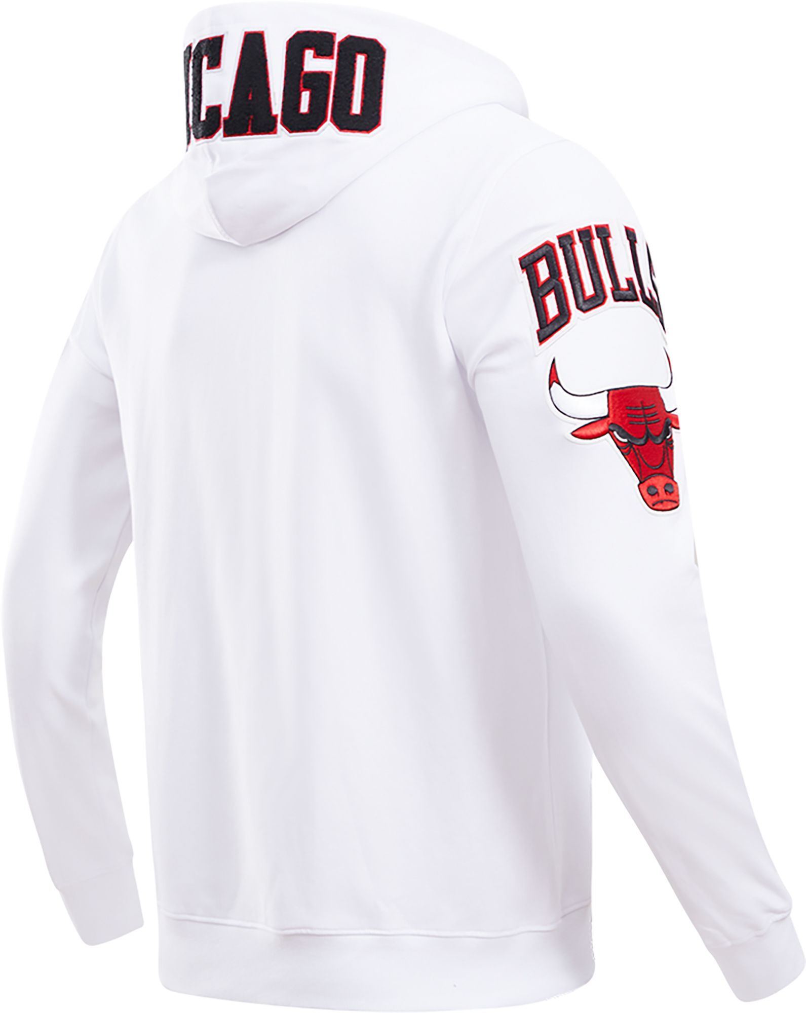 Pro Standard Men's Chicago Bulls White Chenille Pullover Hoodie product image