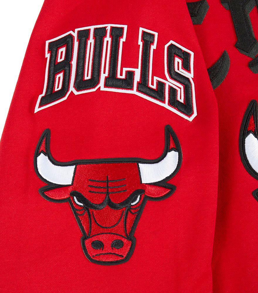 Pro Standard Men's Chicago Bulls Red Old English Fleece Crewneck Sweatshirt product image