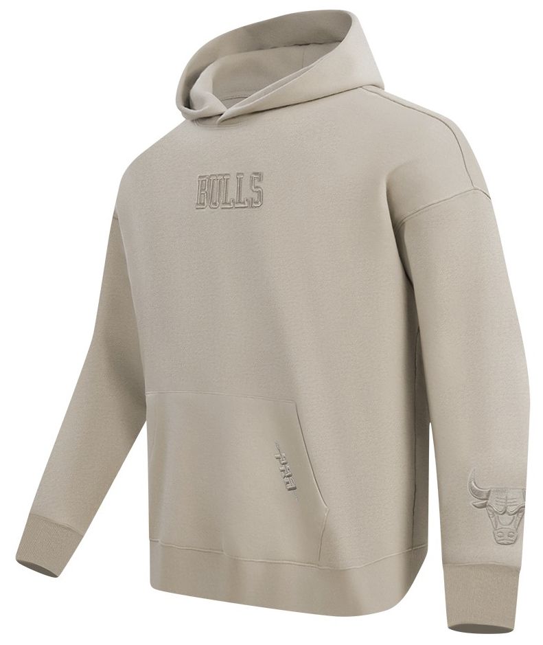 Pro Standard Men's Chicago Bulls Taupe Wingspan Drop Shoulder Hoodie product image