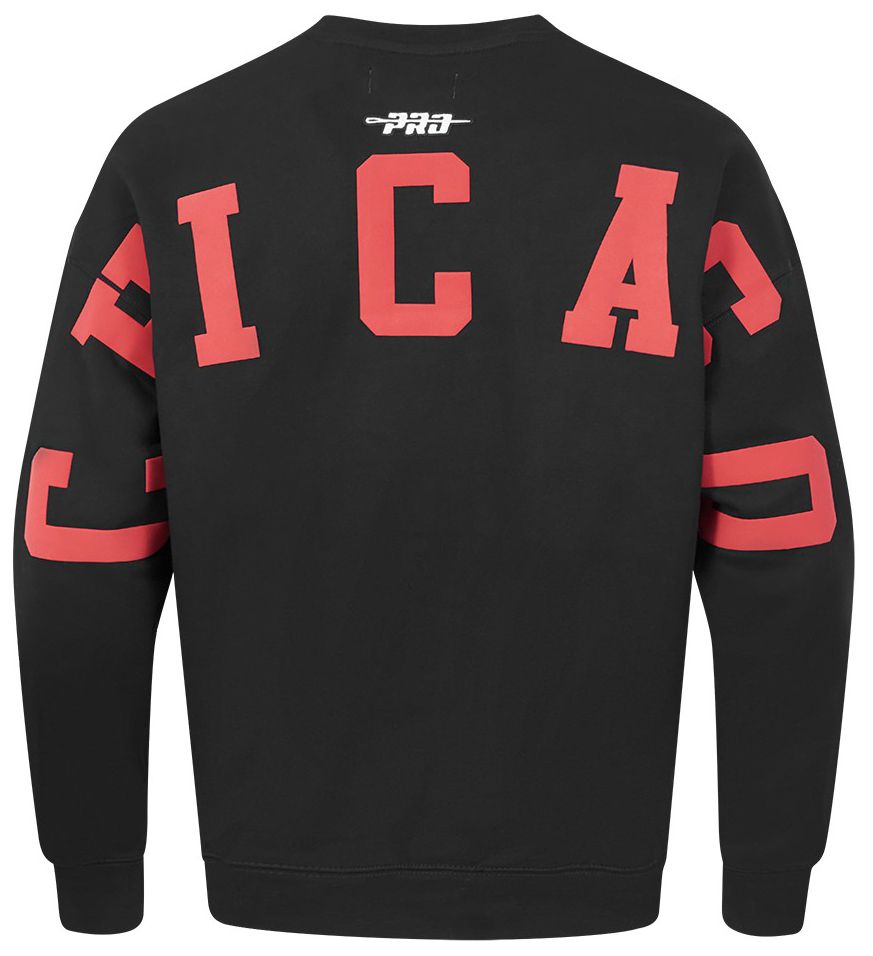 Pro Standard Men's Chicago Bulls Black Wingspan Drop Shoulder Fleece Crewneck Sweatshirt product image