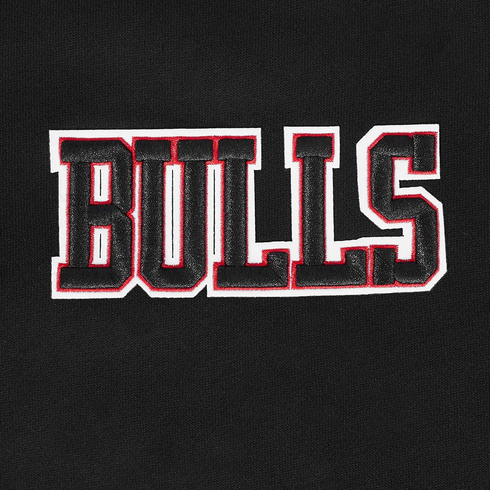 Pro Standard Men's Chicago Bulls Black Wingspan Drop Shoulder Fleece Crewneck Sweatshirt product image