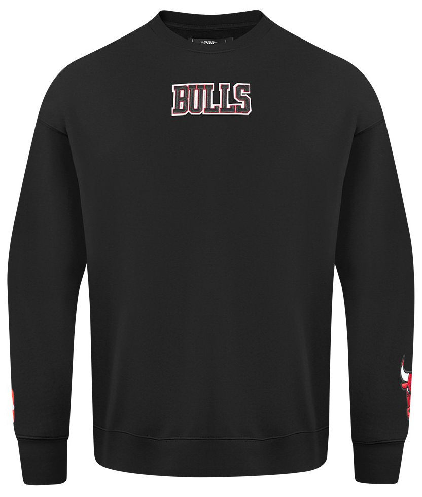 Pro Standard Men's Chicago Bulls Black Wingspan Drop Shoulder Fleece Crewneck Sweatshirt product image
