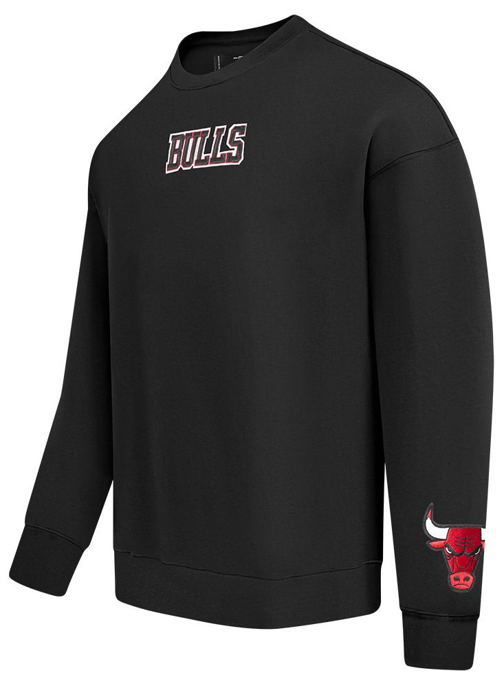 Pro Standard Men's Chicago Bulls Black Wingspan Drop Shoulder Fleece Crewneck Sweatshirt product image