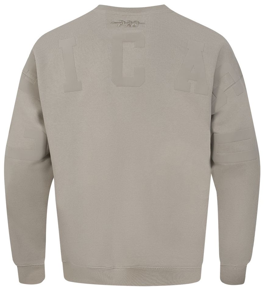 Pro Standard Men's Chicago Bulls Taupe Wingspan Drop Shoulder Fleece Crewneck Sweatshirt product image