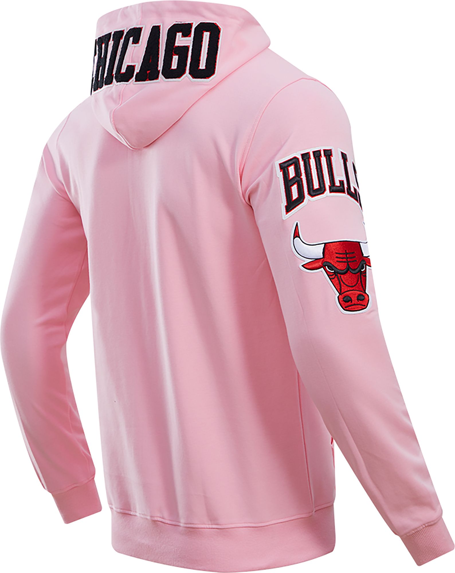 Pro Standard Men's Chicago Bulls Pink Chenille Full Zip Hoodie product image