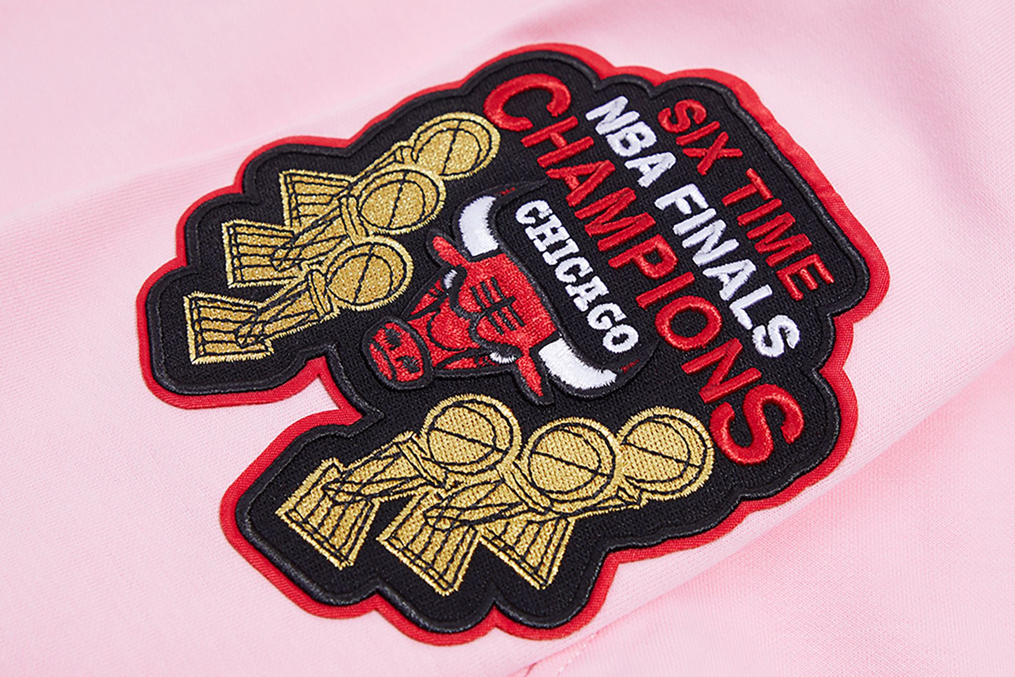 Pro Standard Men's Chicago Bulls Pink Chenille Full Zip Hoodie product image