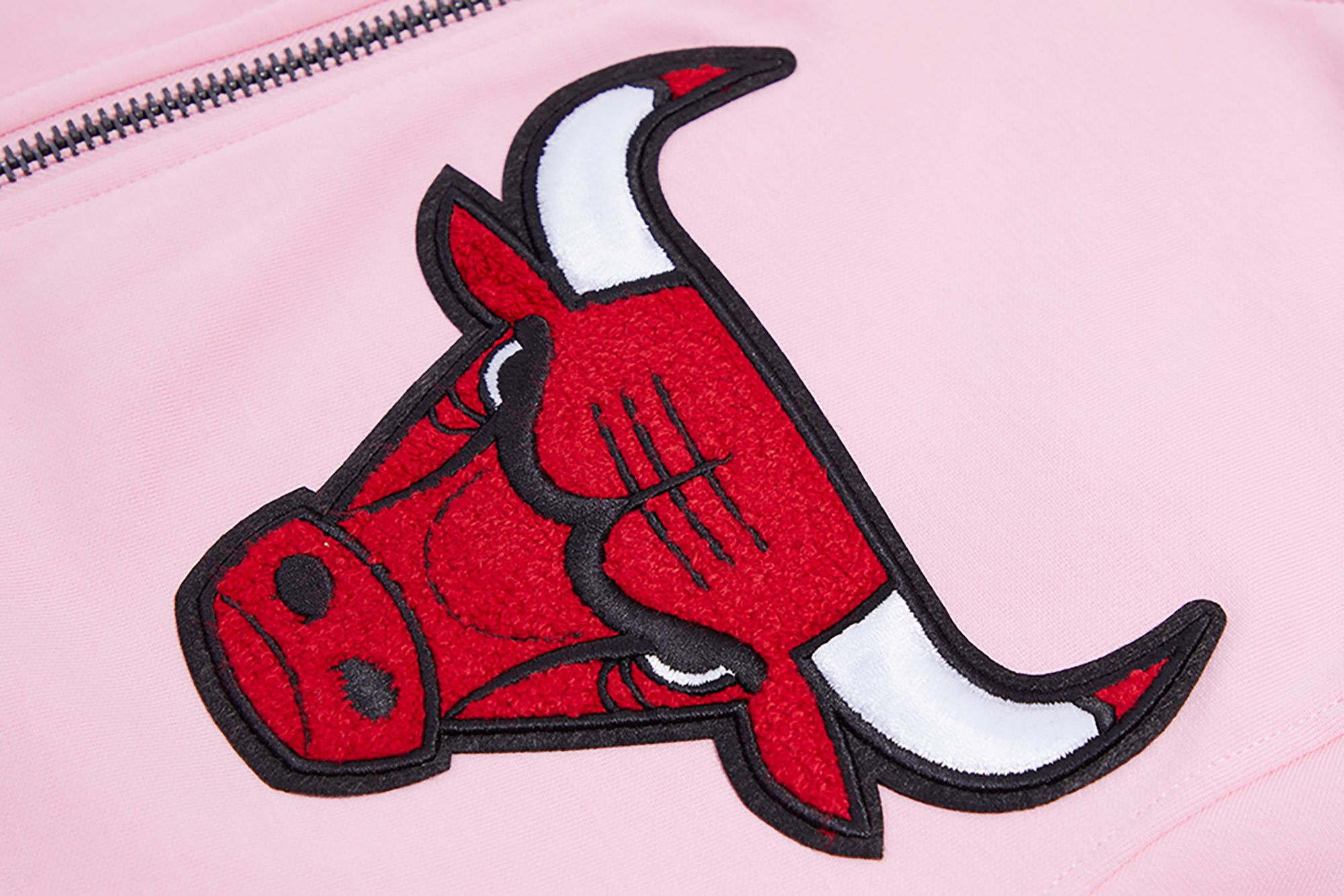 Pro Standard Men's Chicago Bulls Pink Chenille Full Zip Hoodie product image