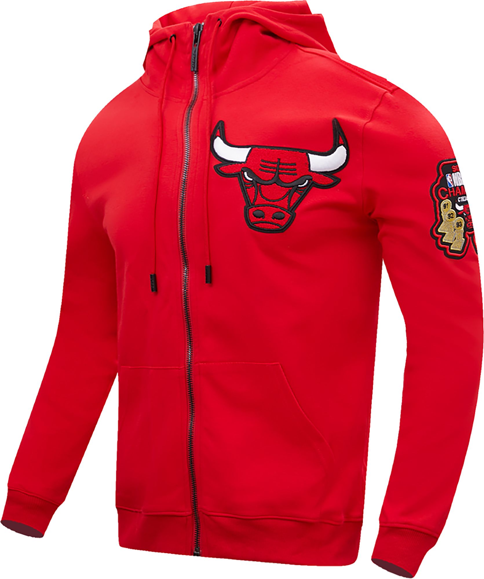 Pro Standard Men's Chicago Bulls Red Chenille Full Zip Hoodie product image