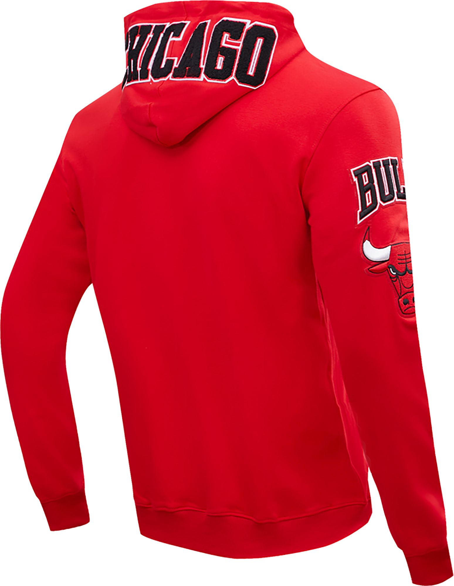 Pro Standard Men's Chicago Bulls Red Chenille Full Zip Hoodie product image