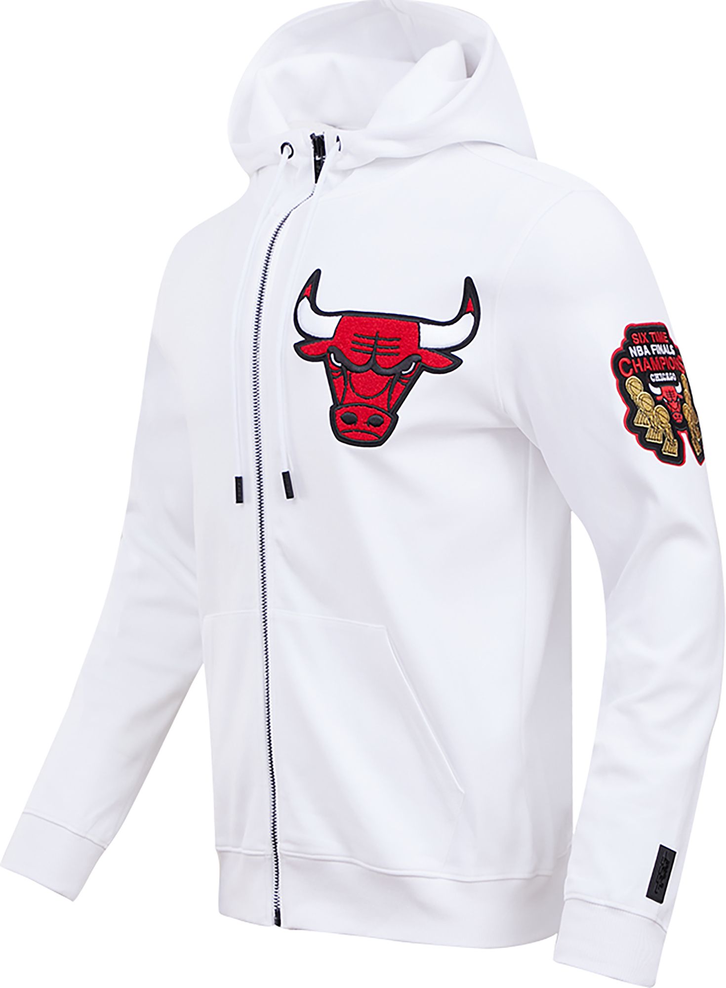 Pro Standard Men's Chicago Bulls White Chenille Full Zip Hoodie product image
