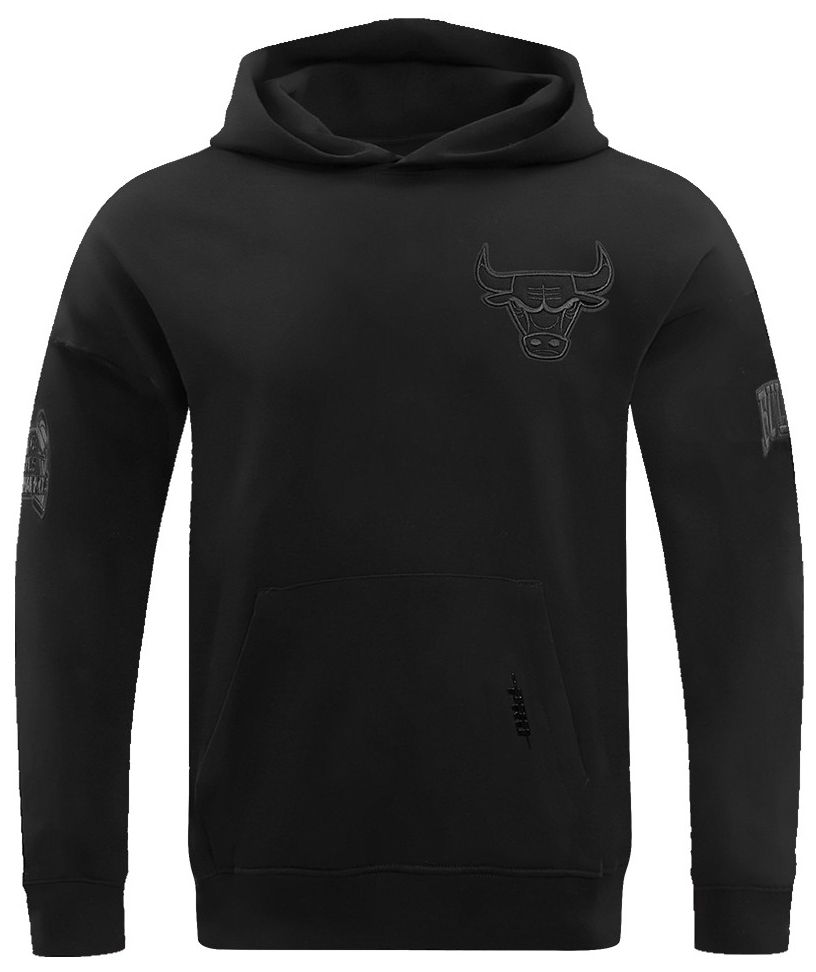Pro Standard Men's Chicago Bulls Black Neutral Drop Shoulder Fleece Hoodie product image
