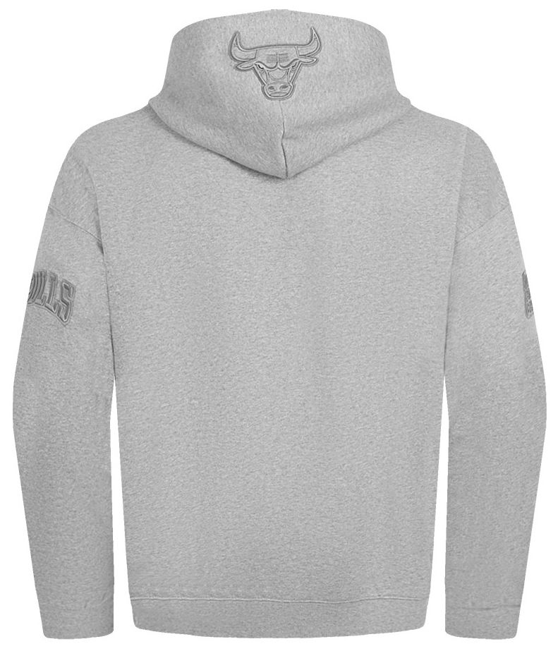 Pro Standard Men's Chicago Bulls Grey Neutral Drop Shoulder Fleece Hoodie product image