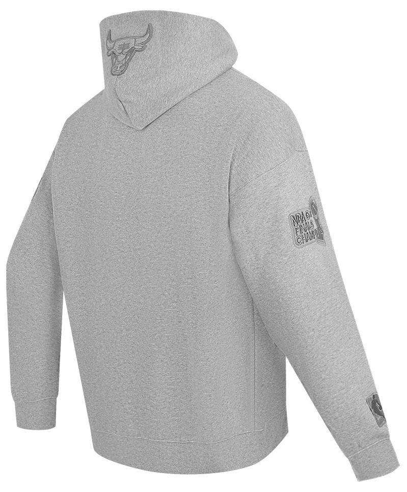 Pro Standard Men's Chicago Bulls Grey Neutral Drop Shoulder Fleece Hoodie product image