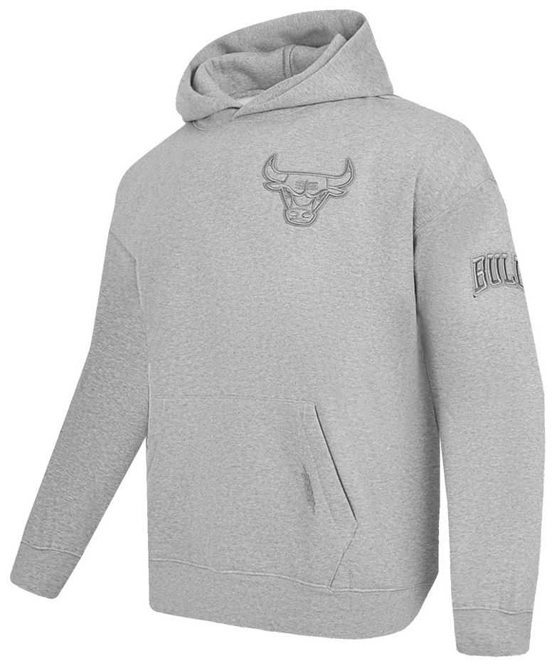 Pro Standard Men's Chicago Bulls Grey Neutral Drop Shoulder Fleece Hoodie product image