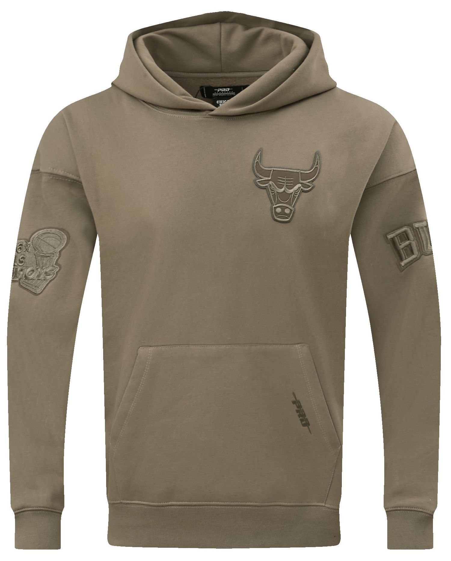 Pro Standard Men's Chicago Bulls Taupe Neutral Drop Shoulder Fleece Hoodie product image