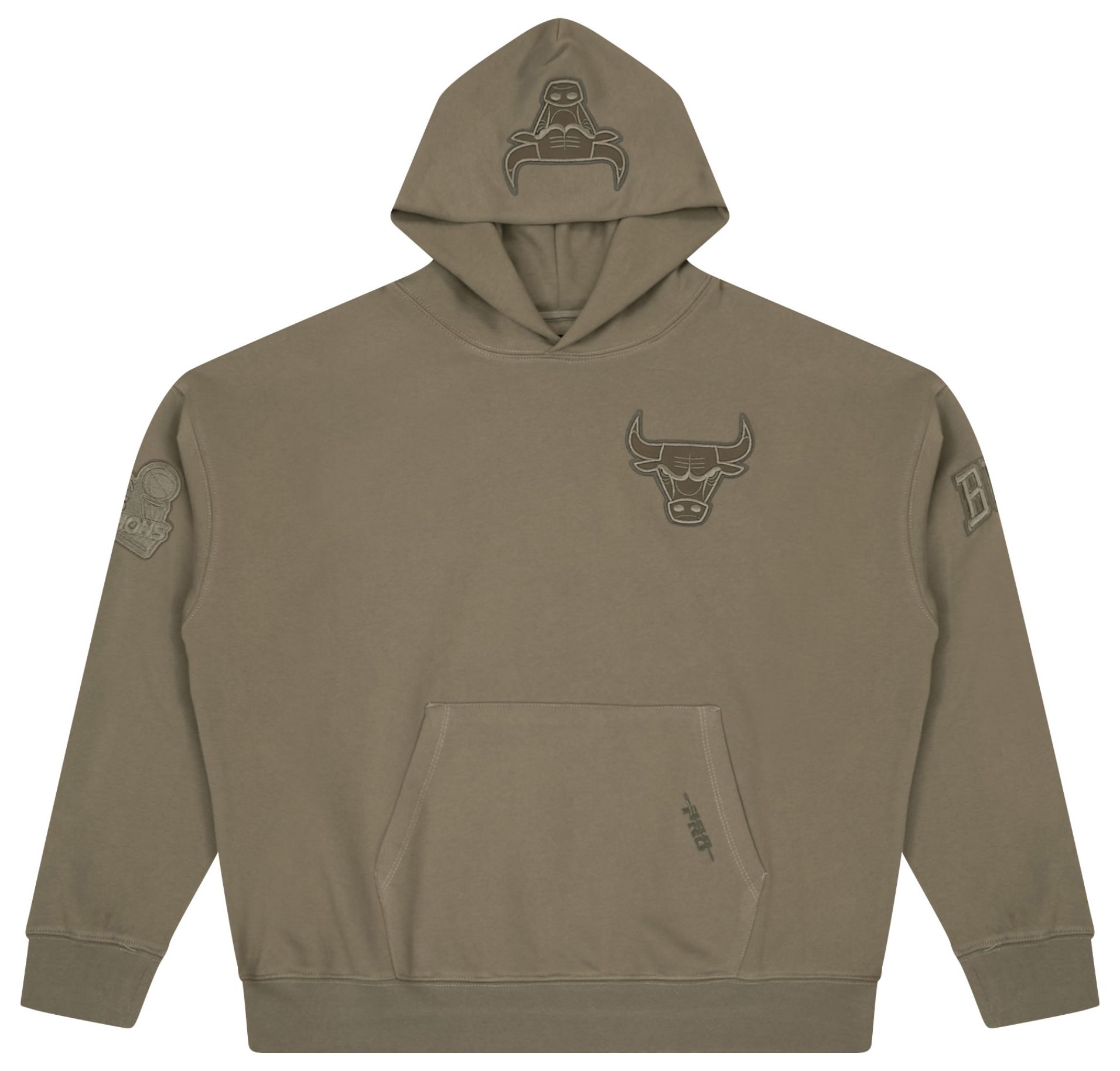Pro Standard Men's Chicago Bulls Taupe Neutral Drop Shoulder Fleece Hoodie product image