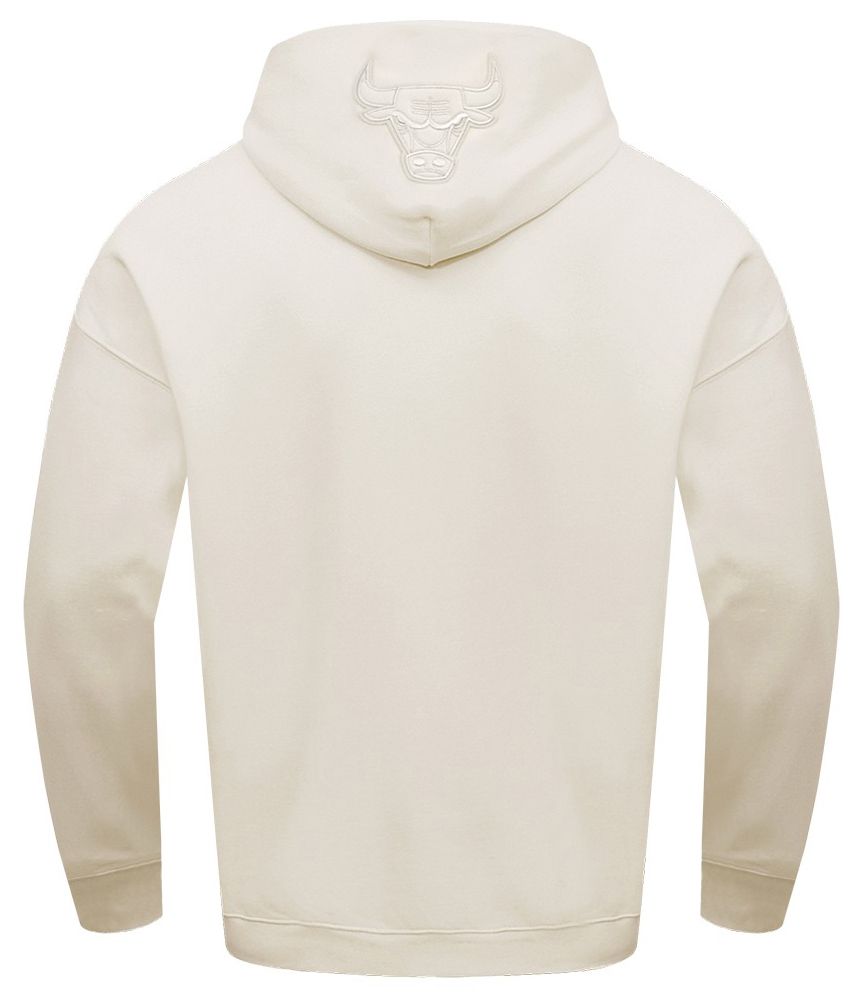 Pro Standard Men's Chicago Bulls Off White Neutral Drop Shoulder Fleece Hoodie product image