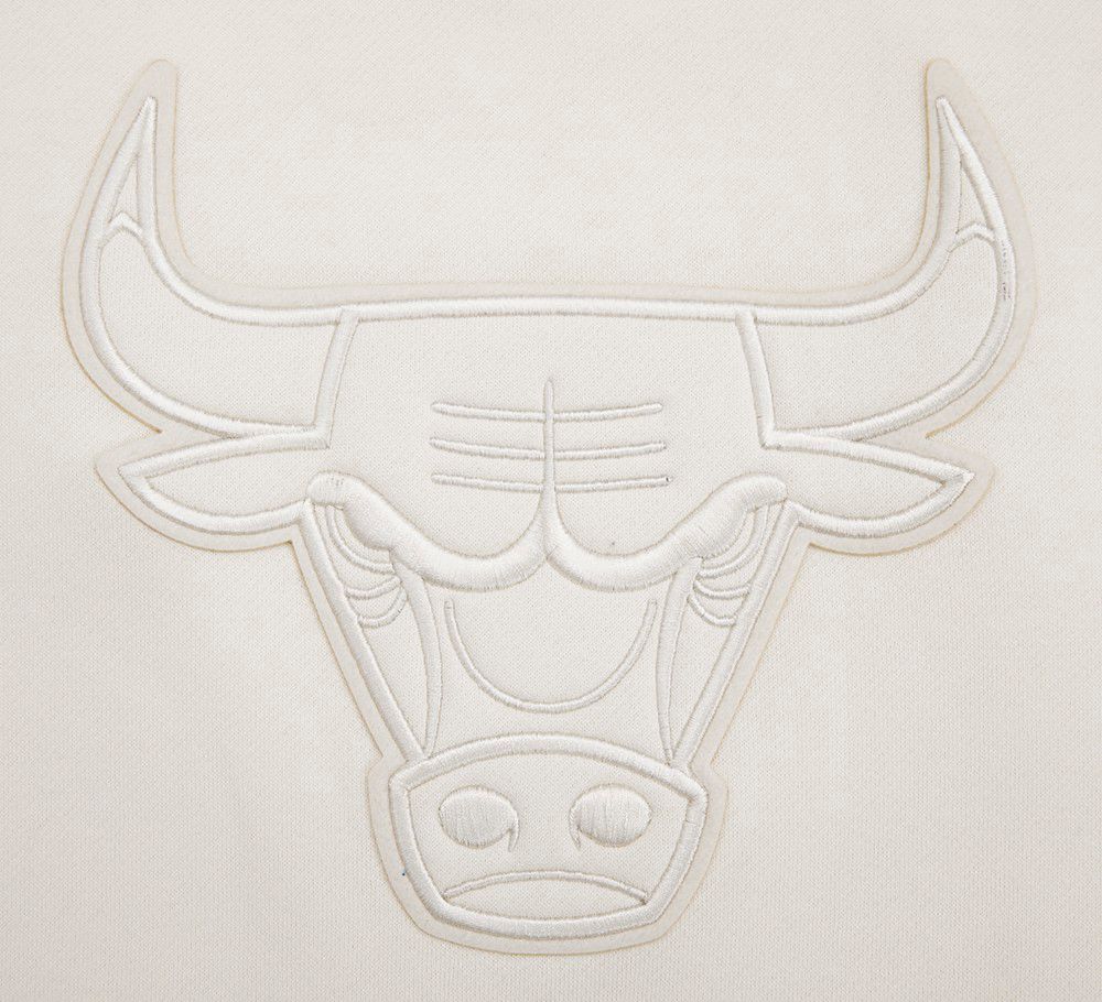 Pro Standard Men's Chicago Bulls Off White Neutral Drop Shoulder Fleece Hoodie product image