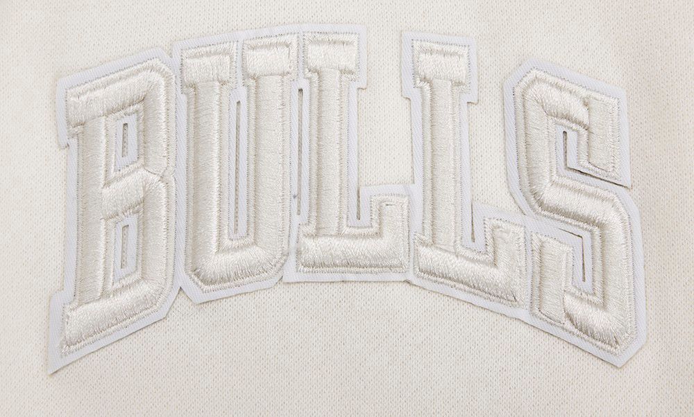 Pro Standard Men's Chicago Bulls Off White Neutral Drop Shoulder Fleece Hoodie product image