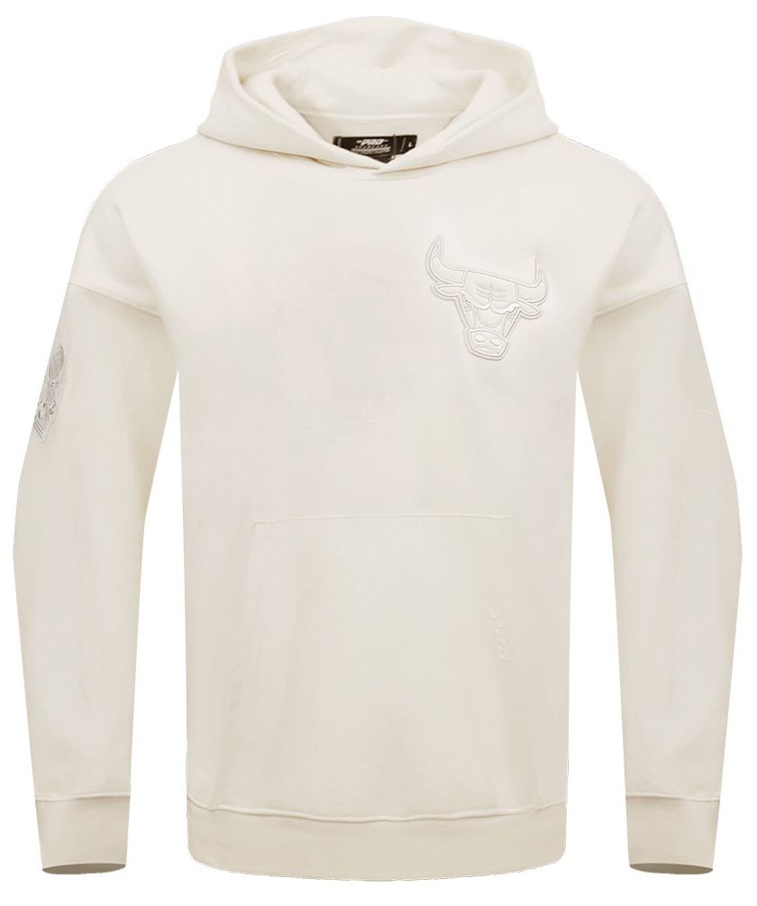 Pro Standard Men's Chicago Bulls Off White Neutral Drop Shoulder Fleece Hoodie product image