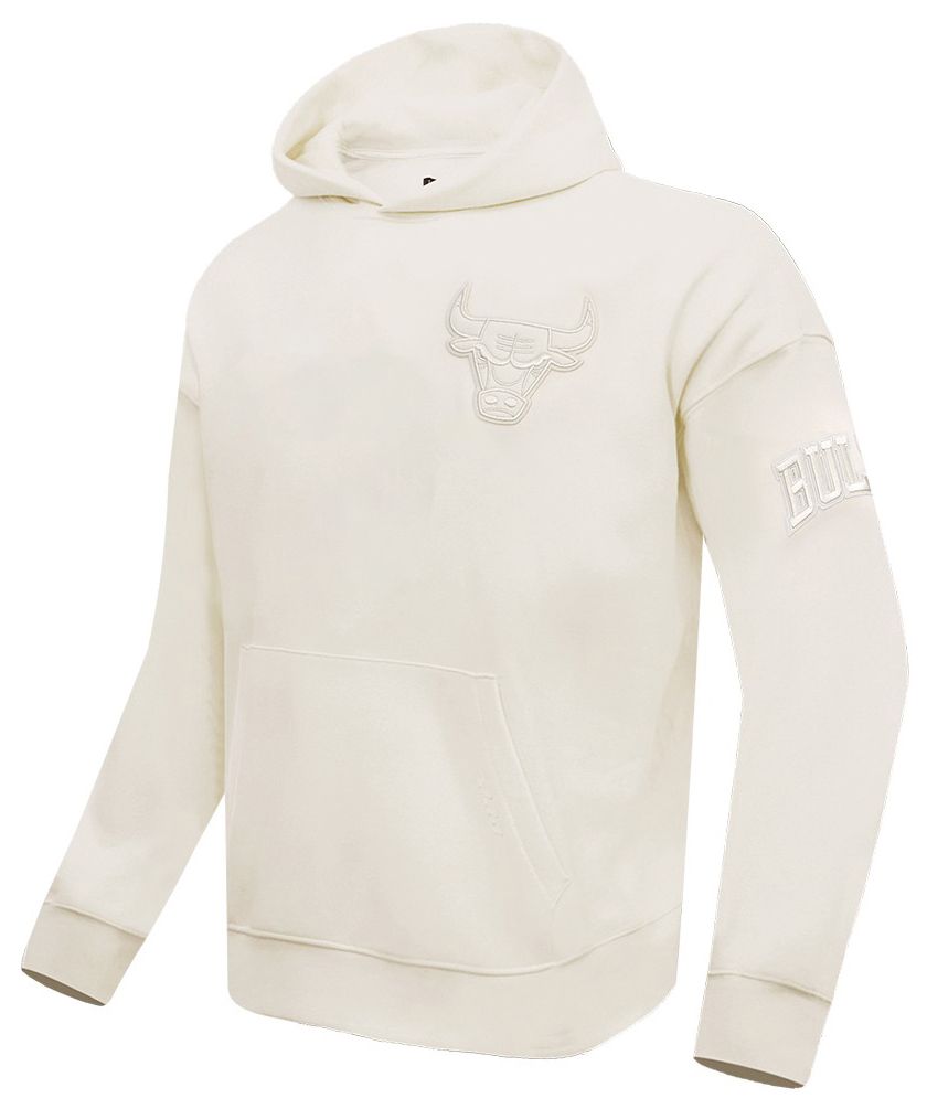 Pro Standard Men's Chicago Bulls Off White Neutral Drop Shoulder Fleece Hoodie product image