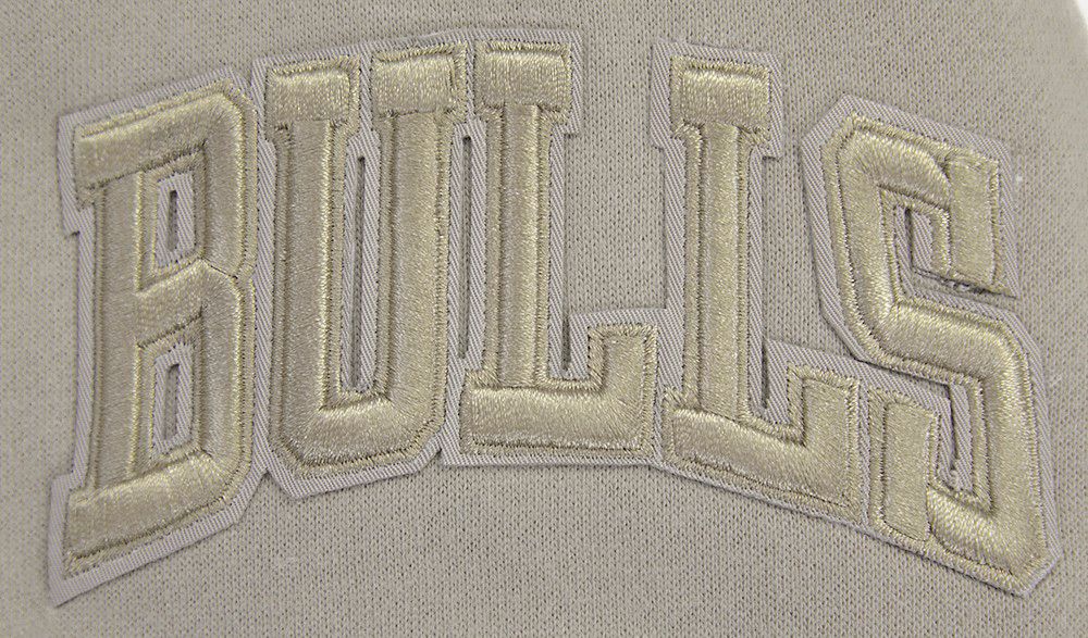 Pro Standard Men's Chicago Bulls Taupe Neutral Drop Shoulder Fleece Hoodie product image
