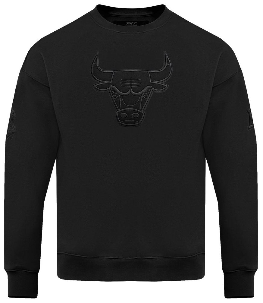 Pro Standard Men's Chicago Bulls Black Neutral Drop Shoulder Fleece Crewneck Sweatshirt product image