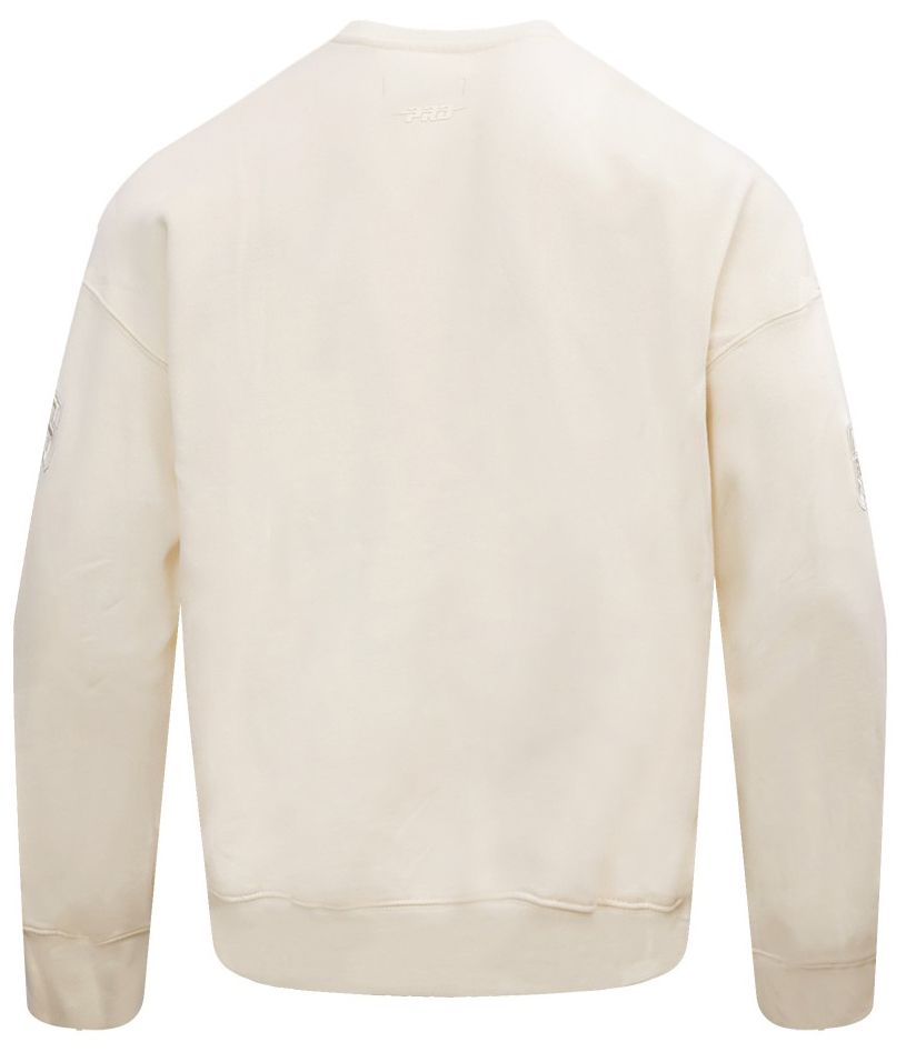 Pro Standard Men's Chicago Bulls Off White Neutral Drop Shoulder Fleece Crewneck Sweatshirt product image