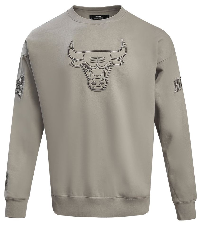 Pro Standard Men's Chicago Bulls Taupe Neutral Drop Shoulder Fleece Crewneck Sweatshirt product image