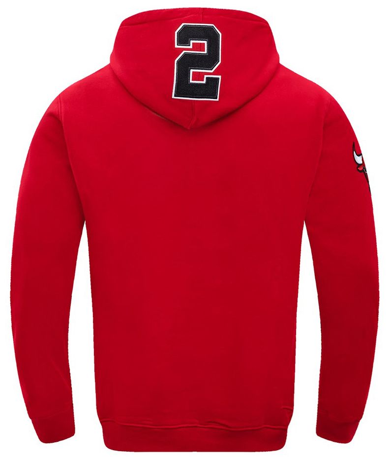 Pro Standard Men's Chicago Bulls Lonzo Ball #2 Red Skyhook Fleece Hoodie product image