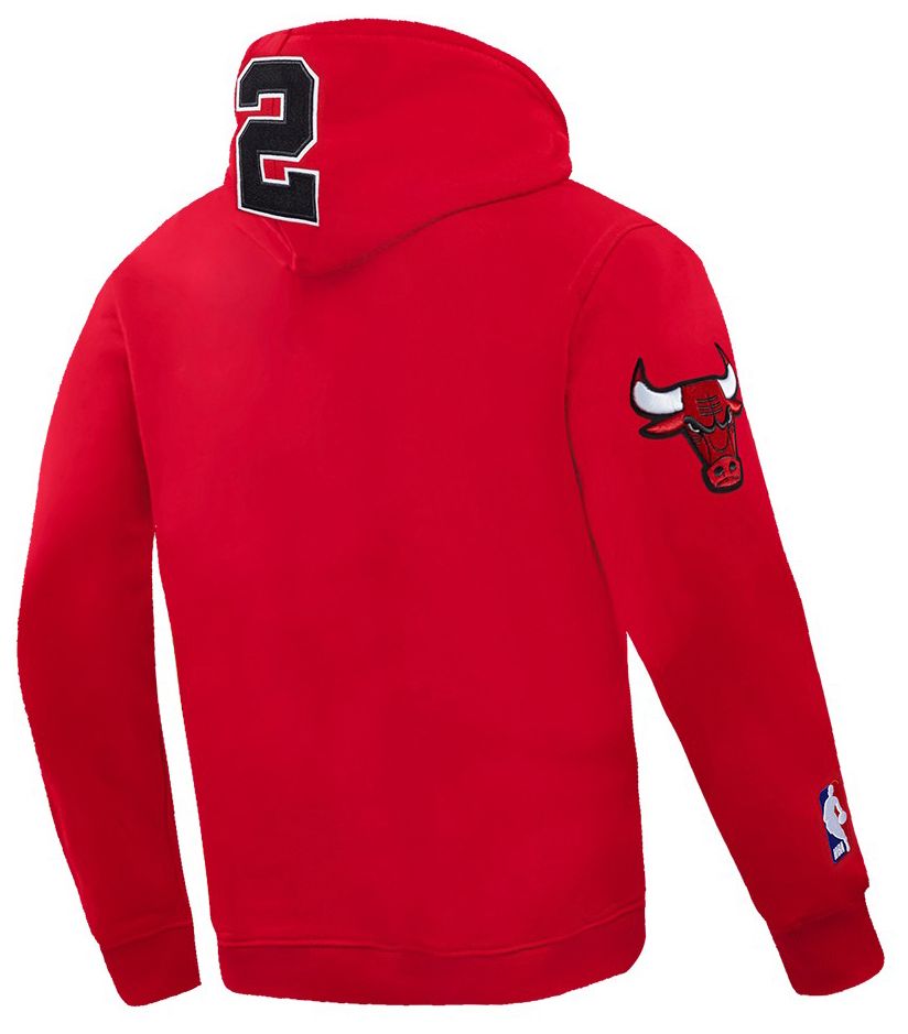 Pro Standard Men's Chicago Bulls Lonzo Ball #2 Red Skyhook Fleece Hoodie product image