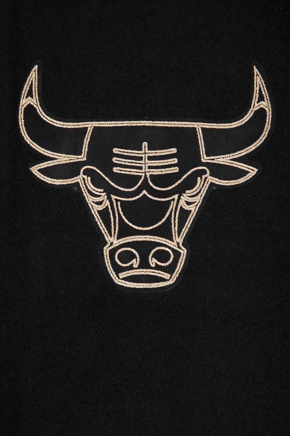 Pro Standard Men's Chicago Bulls Black & Gold Wool Varsity Jacket product image