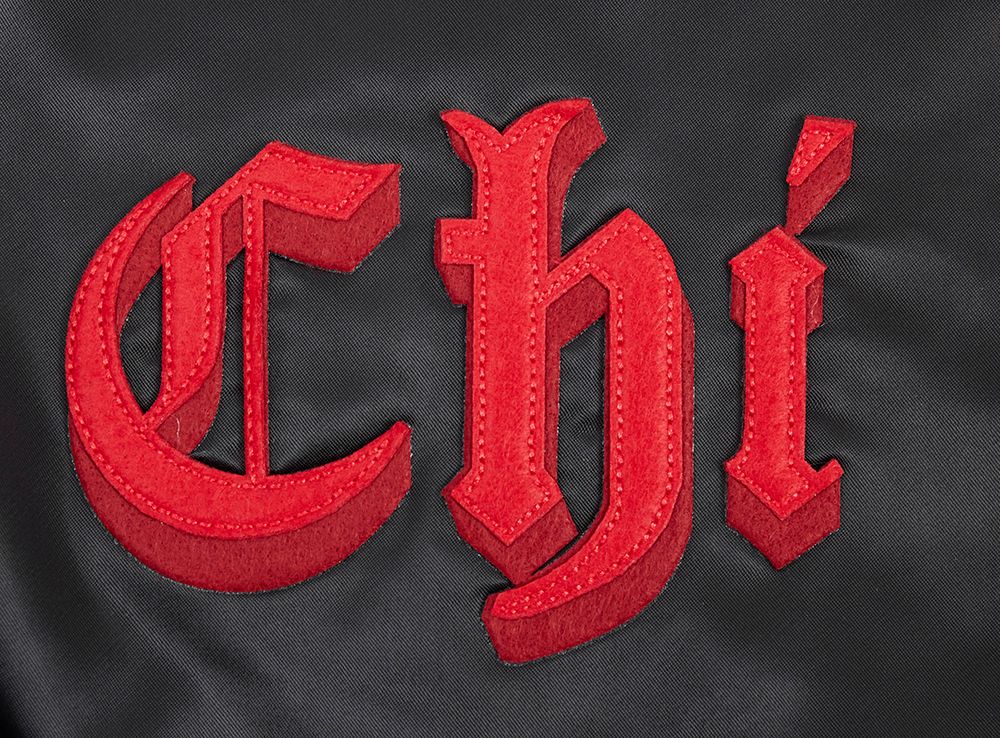 Pro Standard Men's Chicago Bulls Black Old English Logo Satin Jacket product image