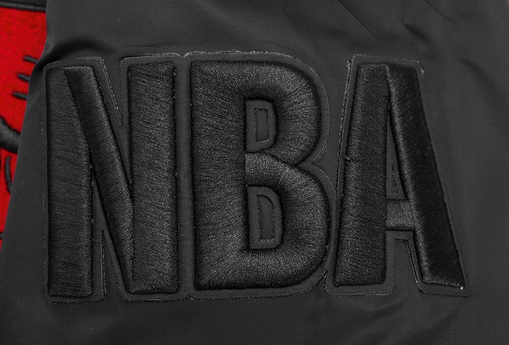 Pro Standard Men's Chicago Bulls Black Mash Up Rib Satin Jacket product image