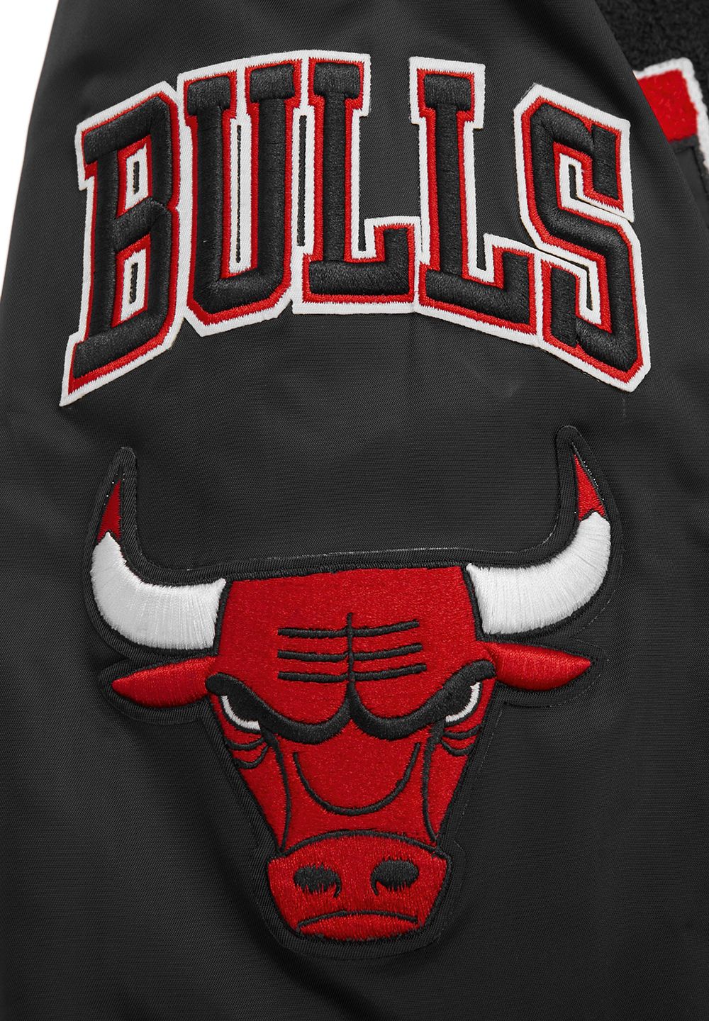 Pro Standard Men's Chicago Bulls Black Mash Up Rib Satin Jacket product image