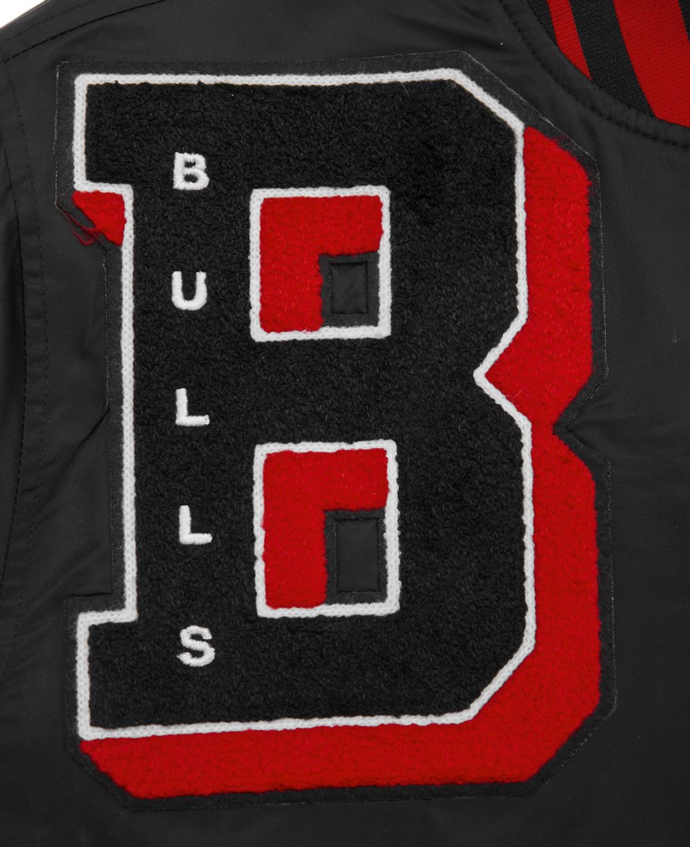Pro Standard Men's Chicago Bulls Black Mash Up Rib Satin Jacket product image