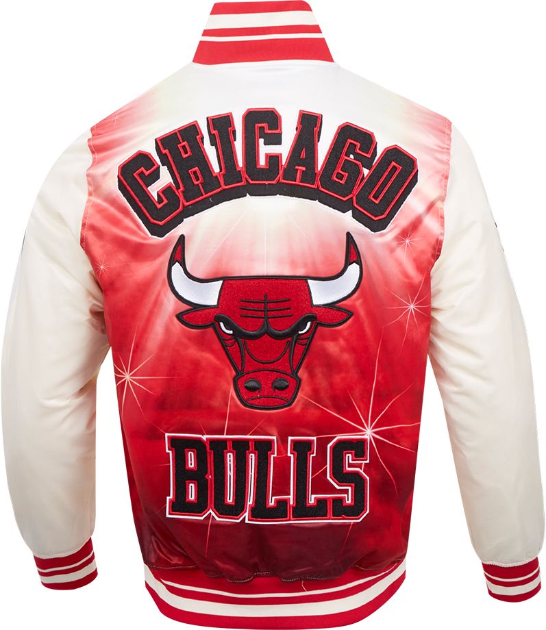 Pro Standard Men's Chicago Bulls Off White Sublimated Satin Jacket product image